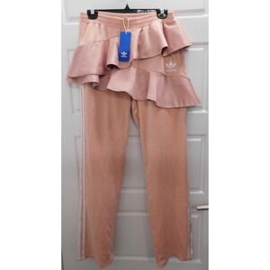 Adidas Originals J KOO ‎ Women's Velour Pink Spirit Track Pants FT9892 Small